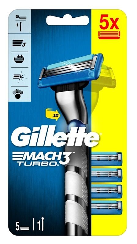 

Gillette Mach3 Turbo 3D бритва для мужчин, 1 шт.