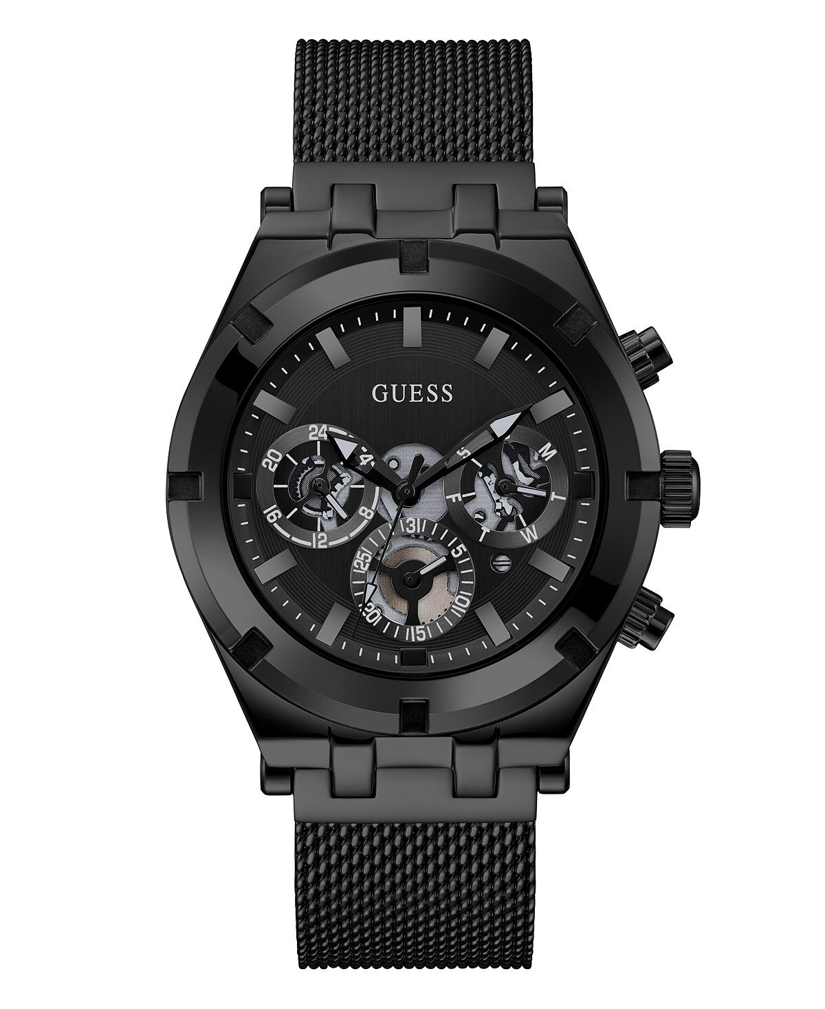 

Мужские многофункциональные часы с черной сеткой, 44 мм GUESS