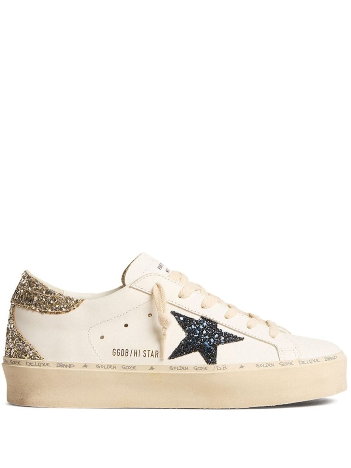 

Кроссовки на платформе Hi-Star с филенками Golden Goose, белый