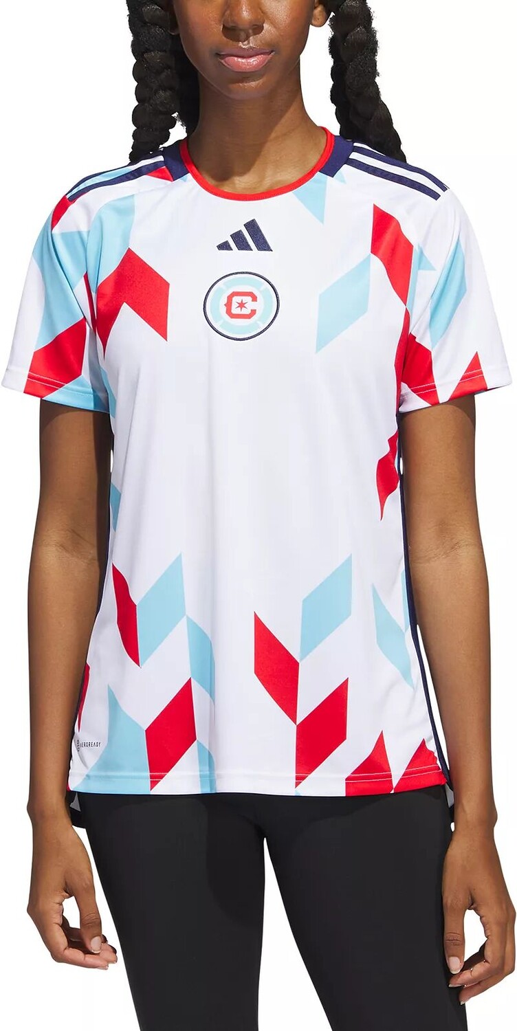 

Женская джерси Adidas Chicago Fire 2023 из вторичного материала "A Kit For All"