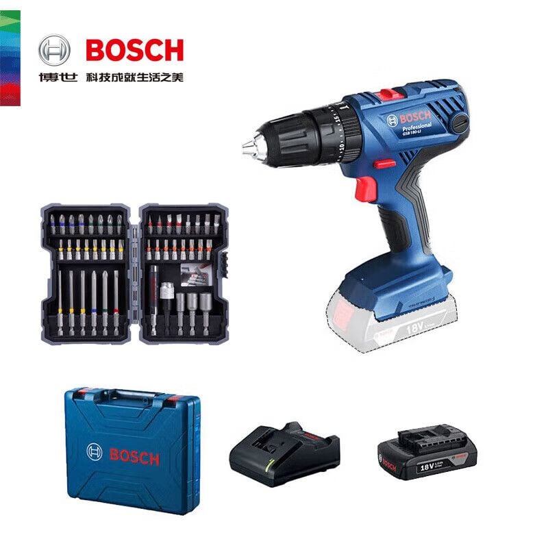 Дрель электрическая Bosch GSB180-Li с кейсом, 18V