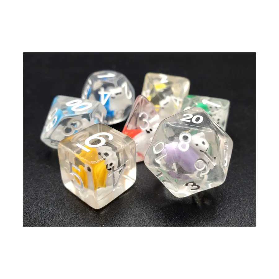 

Поли-набор «Улитка Радуга» с белым (7), Acrylic-Resin Dice - Animal Kingdom