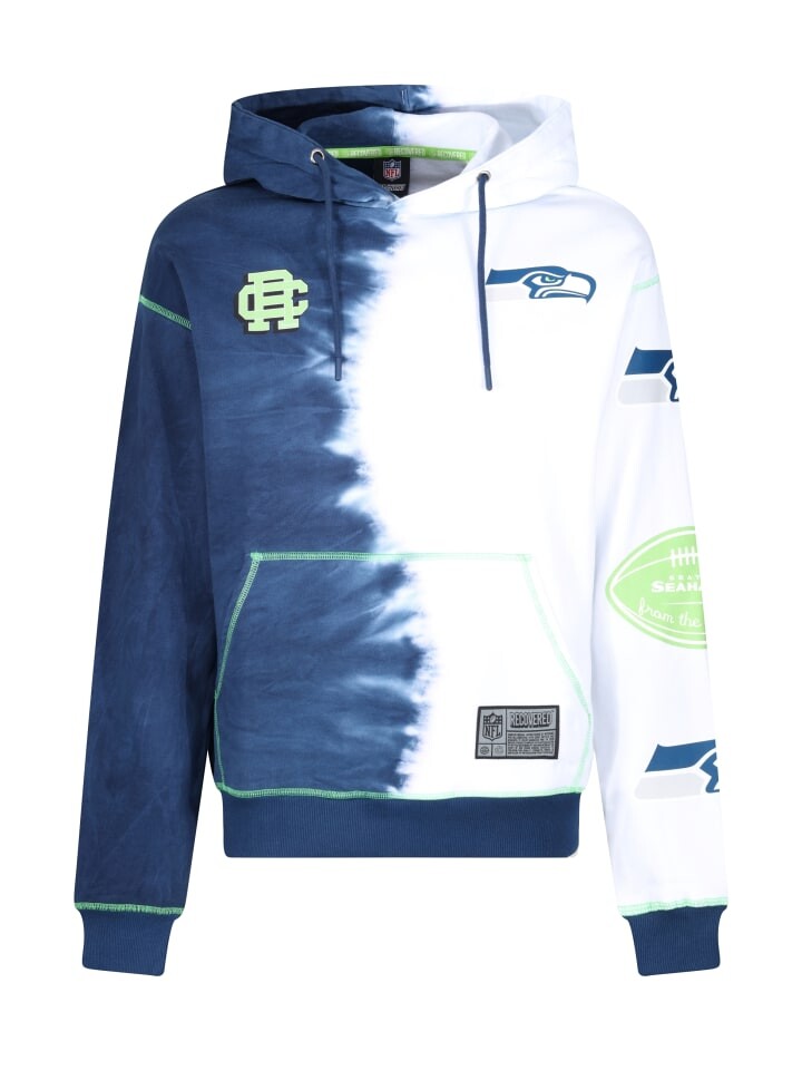

Худи Recovered NFL Seahawks Ink Dye Effect On, цвет blau-schwarz