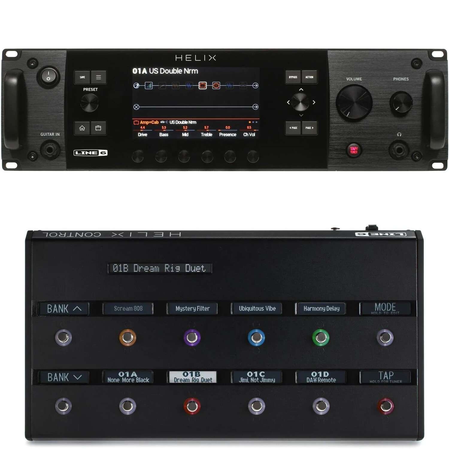 

Line 6 Helix Rack Гитарный многоэффектный стоечный процессор с напольным контроллером