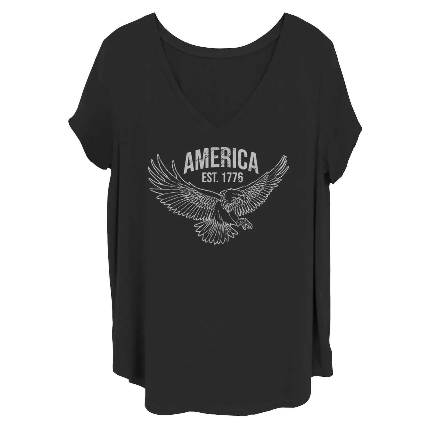 Детская футболка больших размеров America 1776 Bald Eagle