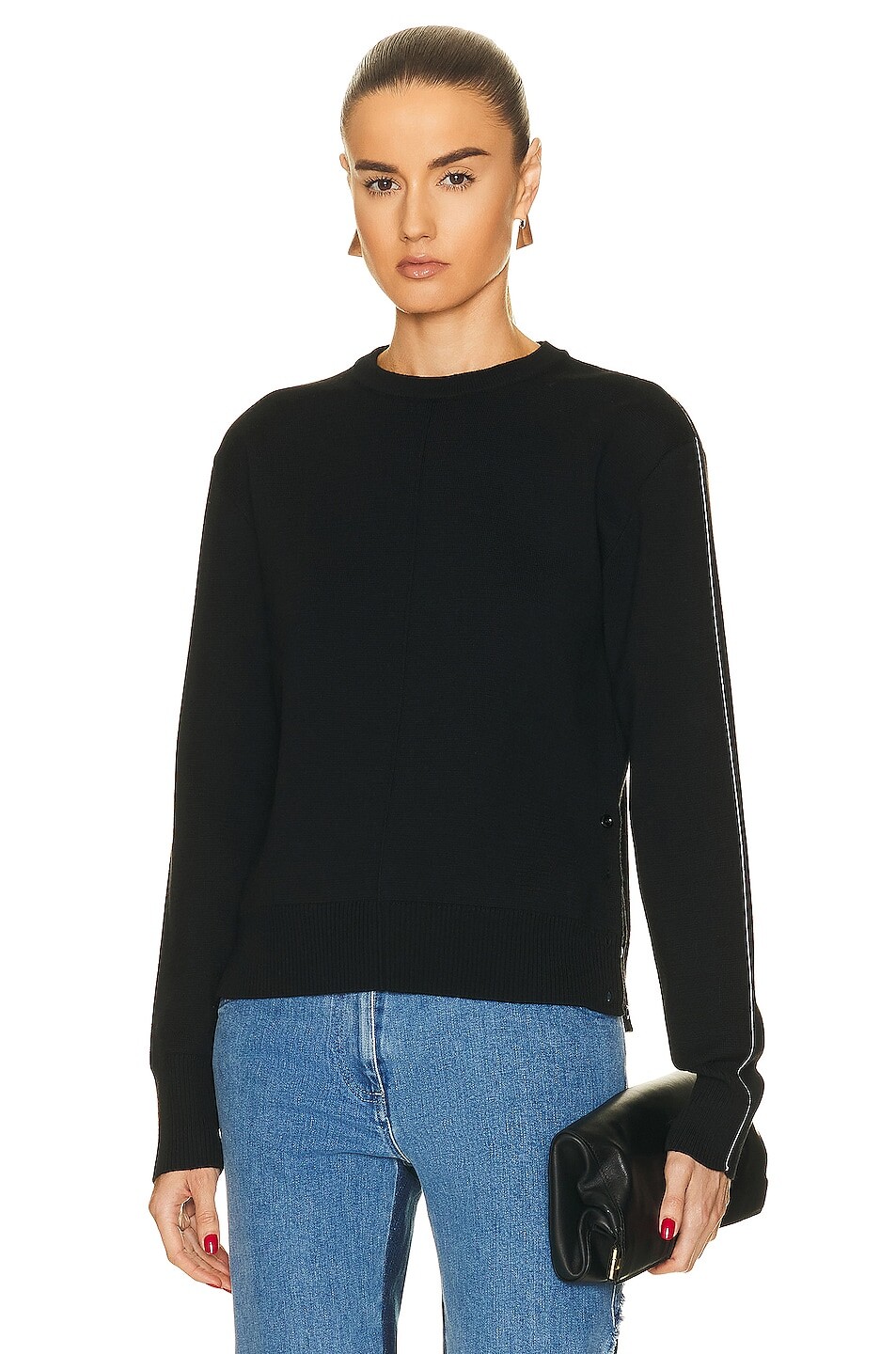 

Свитер Peter Do Side Slit Crew Neck, черный