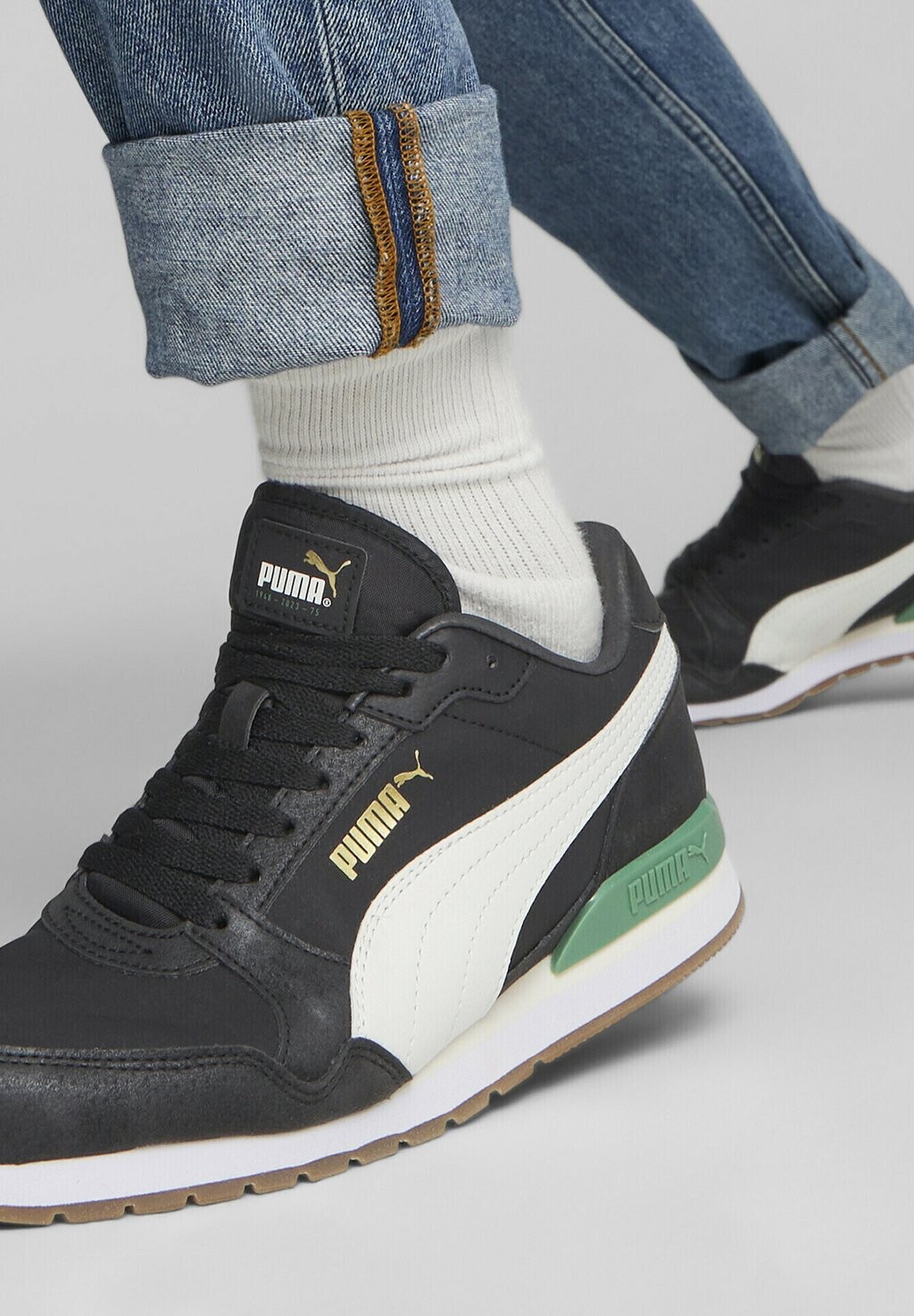 

Низкие кроссовки Puma, черный архив зеленое золото