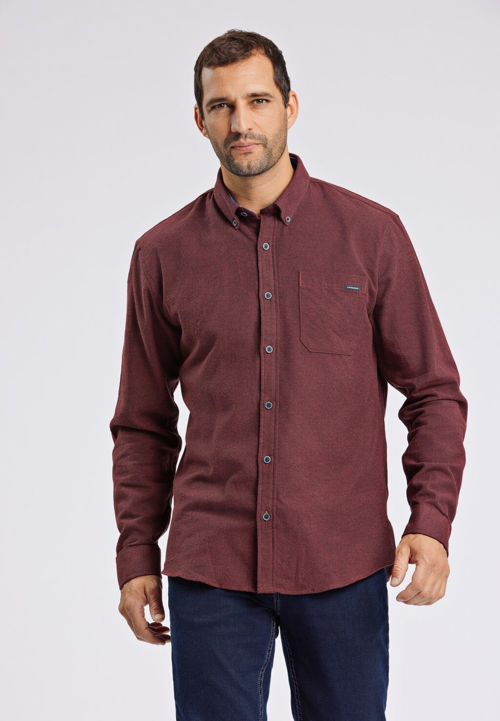 

Рубашка BRUSHED LS Lindbergh, цвет dark red
