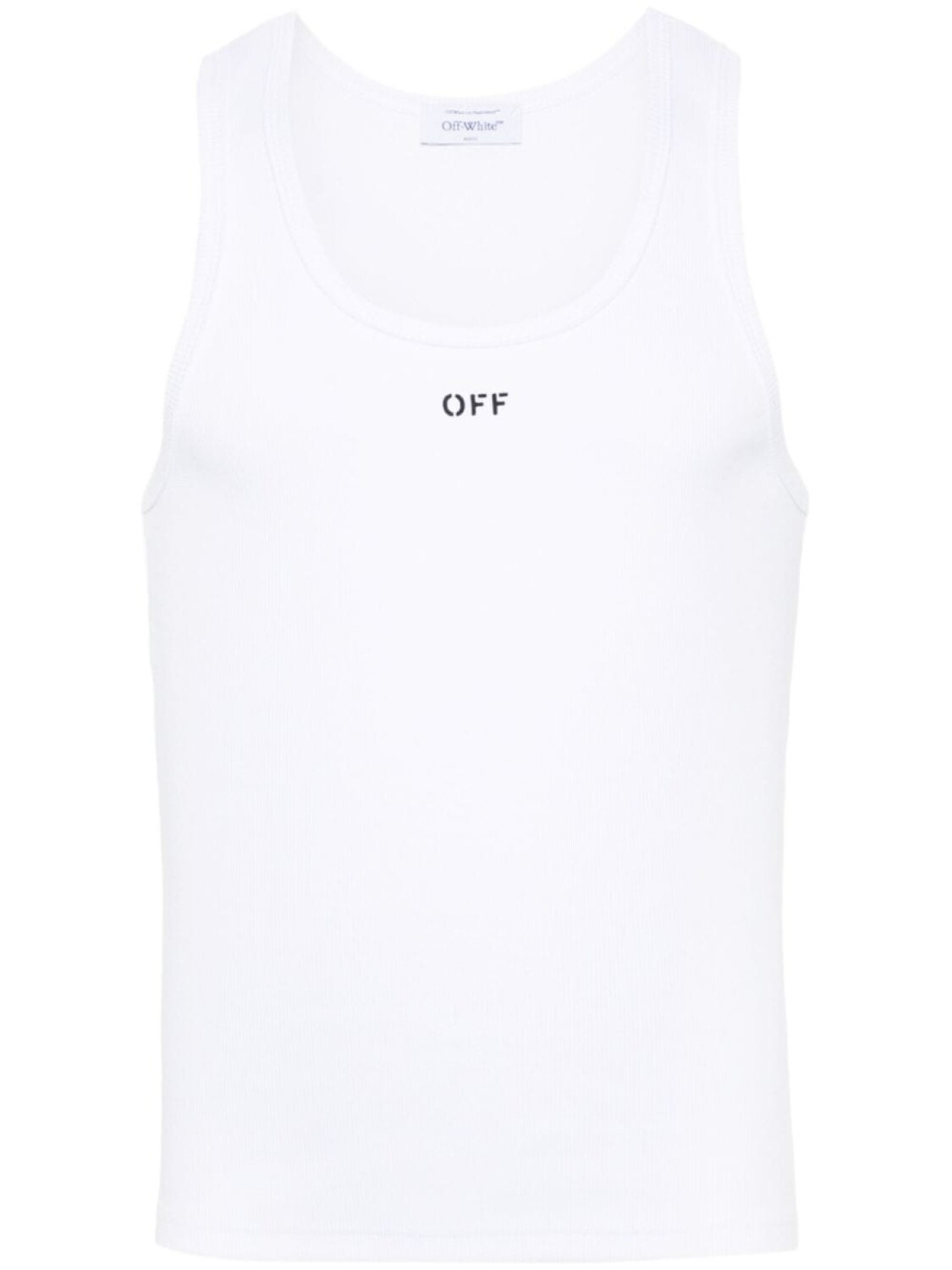 

Off-White топ с логотипом, белый