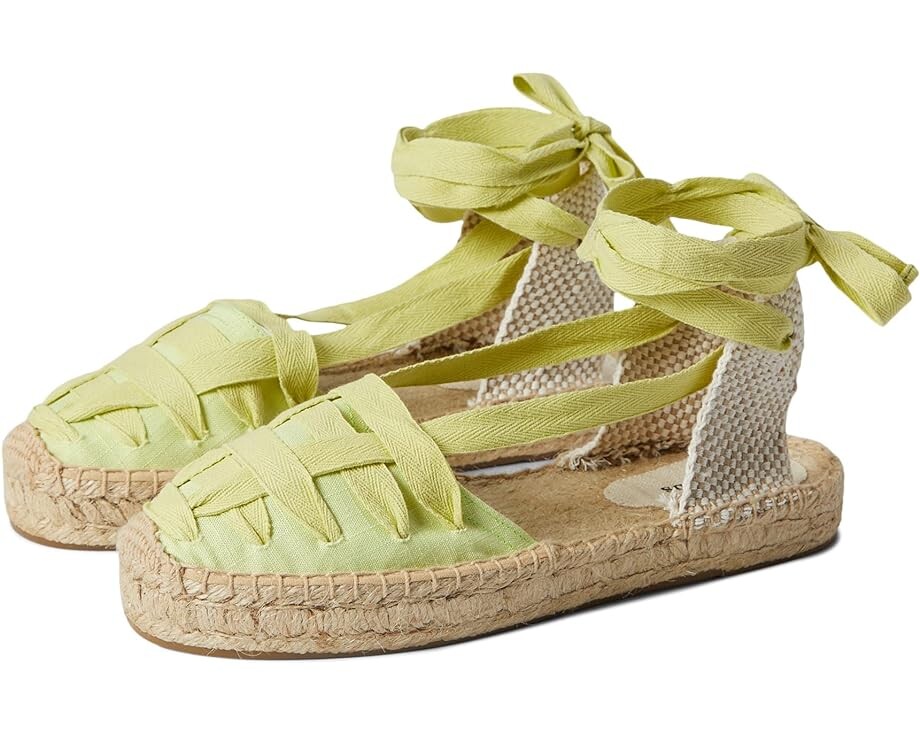 

Лоферы Soludos Luella Lace-Up Espadrille, цвет Bright Citron