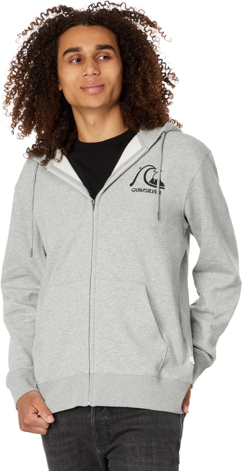 

Оригинальная толстовка с молнией во всю длину Quiksilver, цвет Athletic Heather