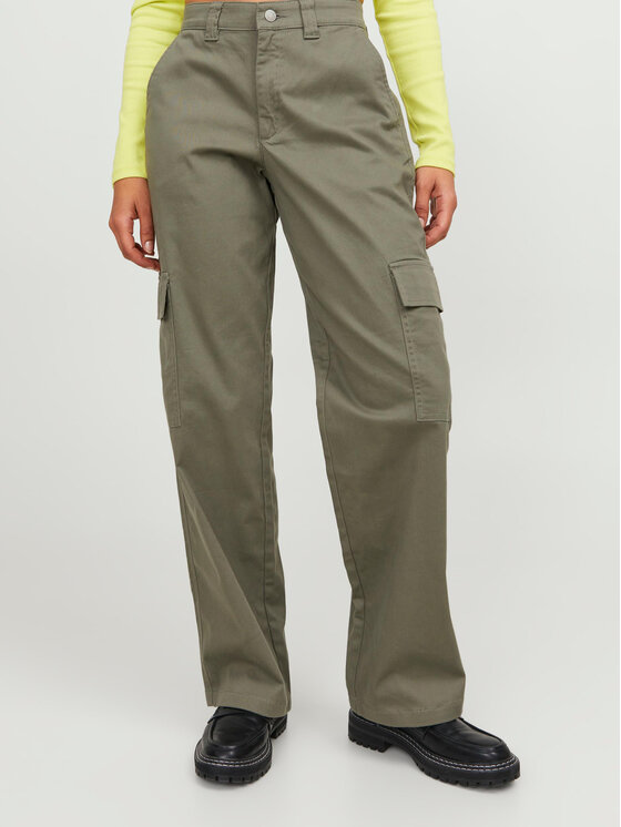Тканевые брюки стандартного кроя Jjxx, зеленый тканевые брюки стандартного кроя matinique зеленый