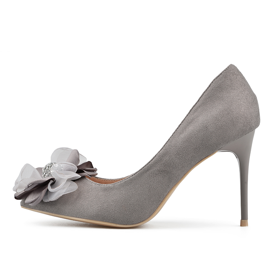 Женские элегантные туфли серого цвета Tendenz длинные женские дизайнерские серьги с натуральным гематитом серого цвета