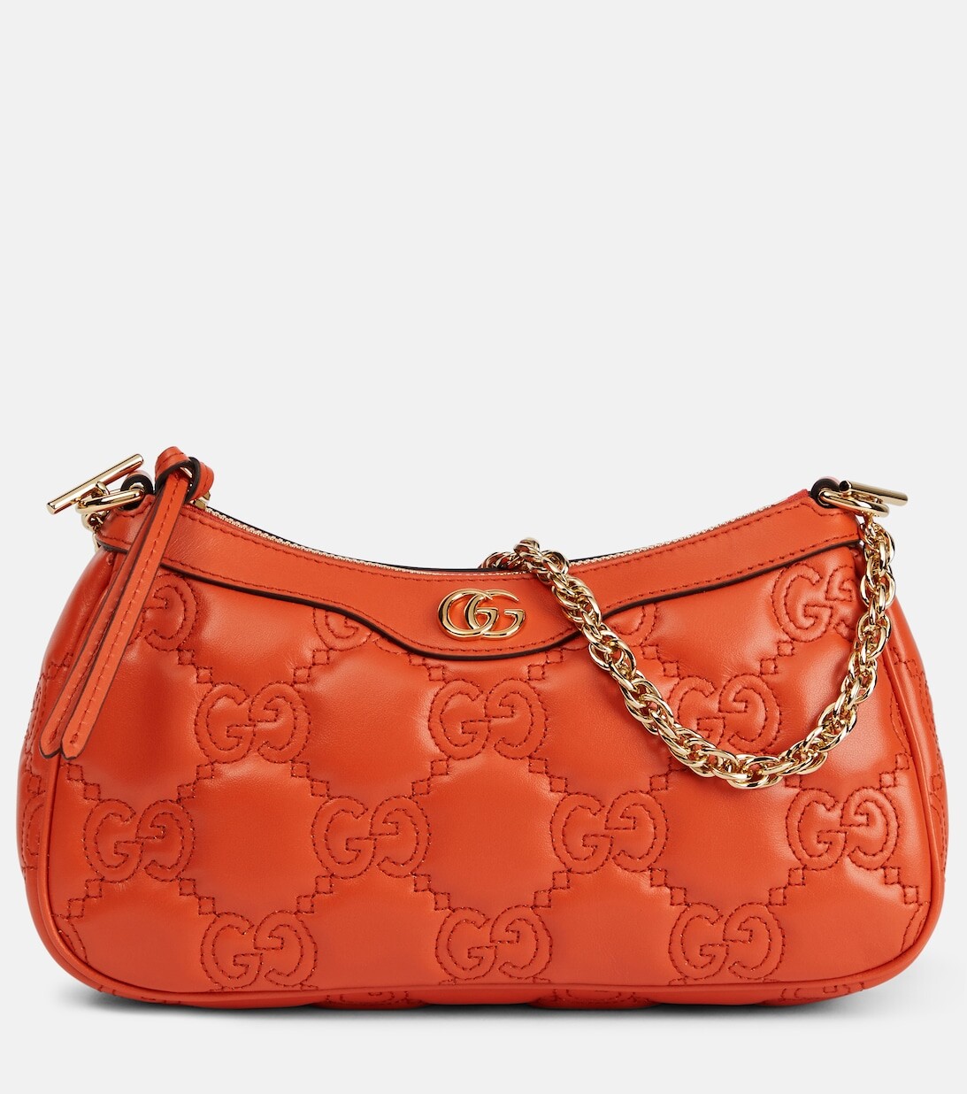 

Сумка через плечо из матовой кожи с узором GG Gucci, оранжевый