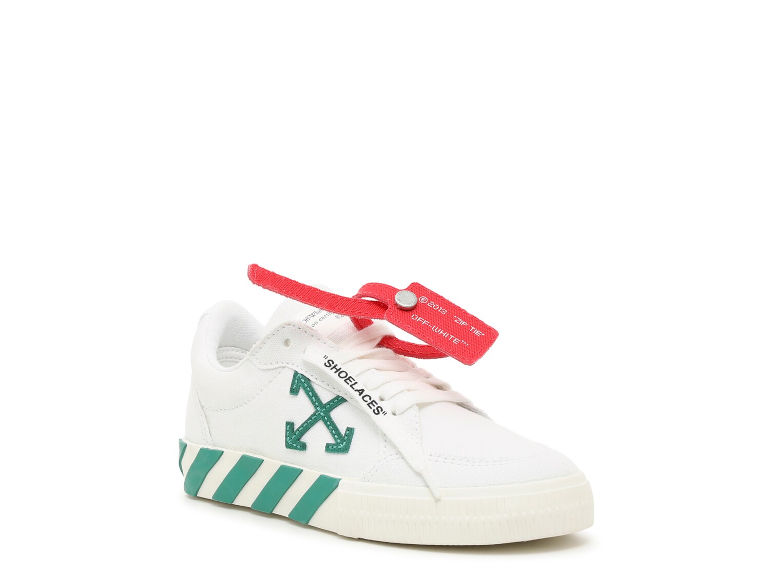 Кроссовки Off White Vulcanized Lace-Up, белый/зеленый кроссовки next signature lace up white with rose gold