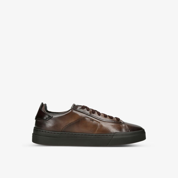 

Кожаные кроссовки Gloria с низким берцем Santoni, коричневый