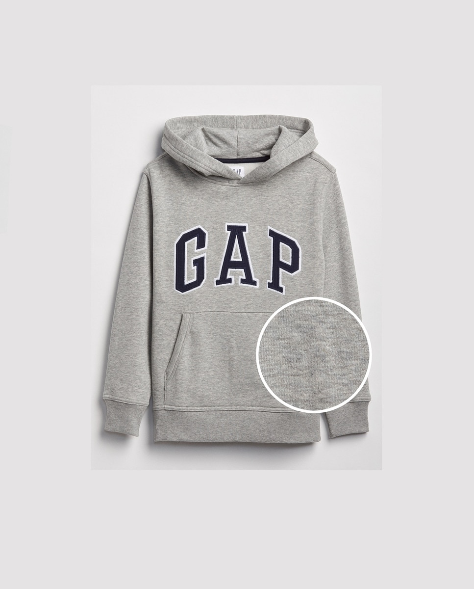 Серая толстовка для мальчика с логотипом Gap, серый