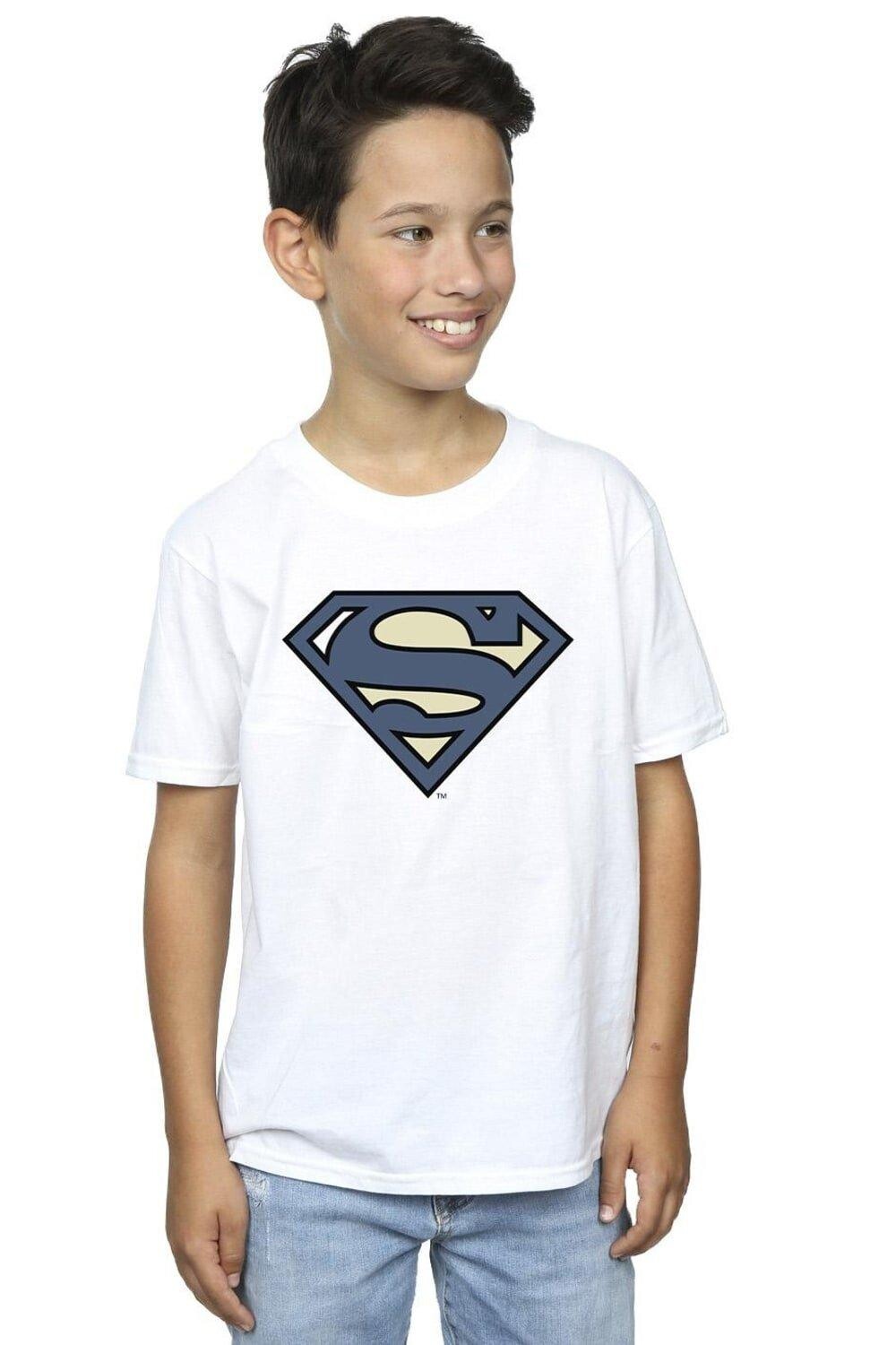 

Синяя футболка с логотипом Superman цвета индиго DC Comics, белый, Синий, Синяя футболка с логотипом Superman цвета индиго DC Comics, белый