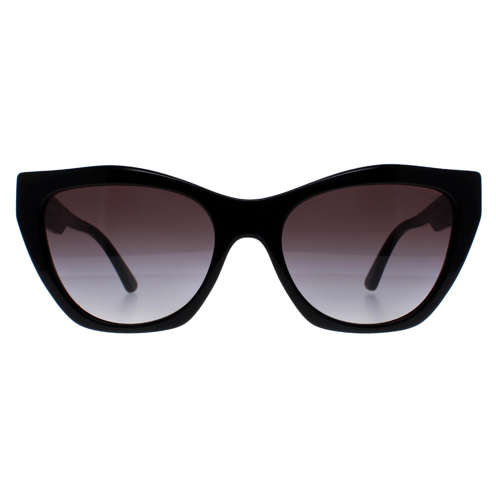 Блестящий черно-серый градиент «кошачий глаз» EA4176 Emporio Armani, черный солнцезащитные очки bottega veneta acetate cat eye цвет shiny green