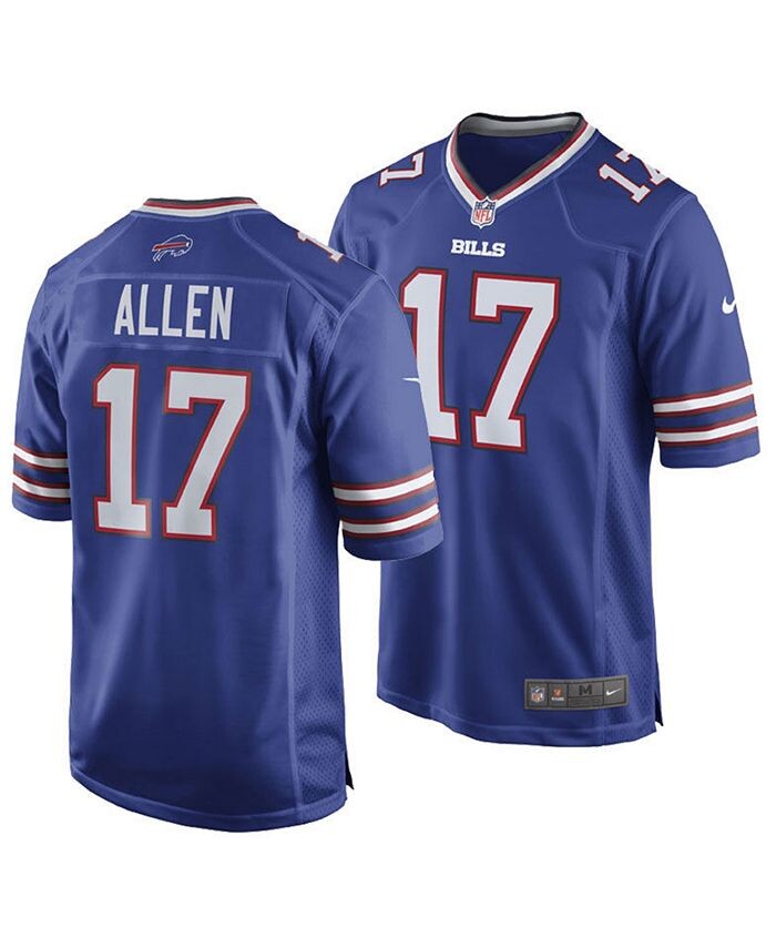 

Мужская игровая майка Josh Allen Buffalo Bills Nike, синий