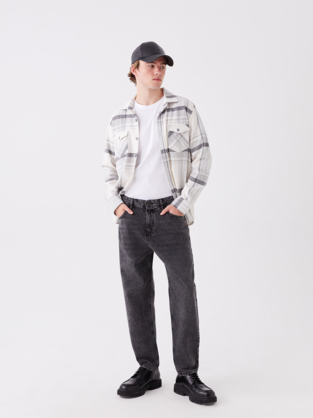

710 Мужские джинсовые брюки свободного кроя LCW Jeans, антрацит мытый