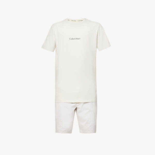 

Пижамный комплект Modern Structure с логотипом и принтом Calvin Klein, цвет svr birch