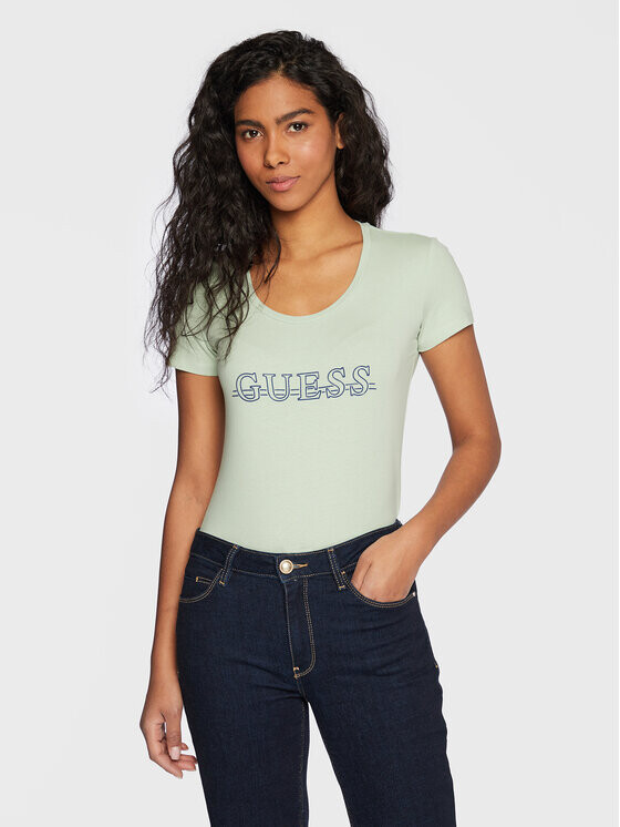 

Футболка узкого кроя Guess, зеленый