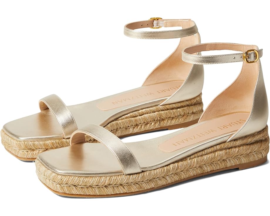 

Сандалии Stuart Weitzman Nudistcurve Espadrille Flat Sandal, цвет Platino