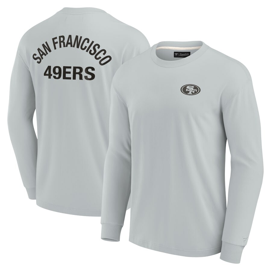 

Футболка с длинным рукавом Fanatics Signature San Francisco 49Ers, серый