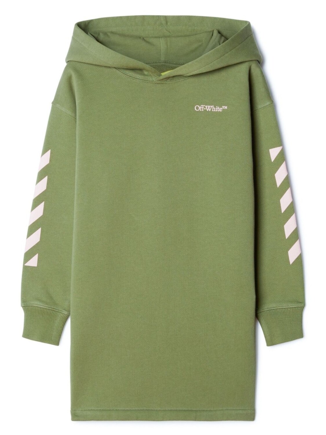 

Off-White Kids платье-худи с принтом, зеленый