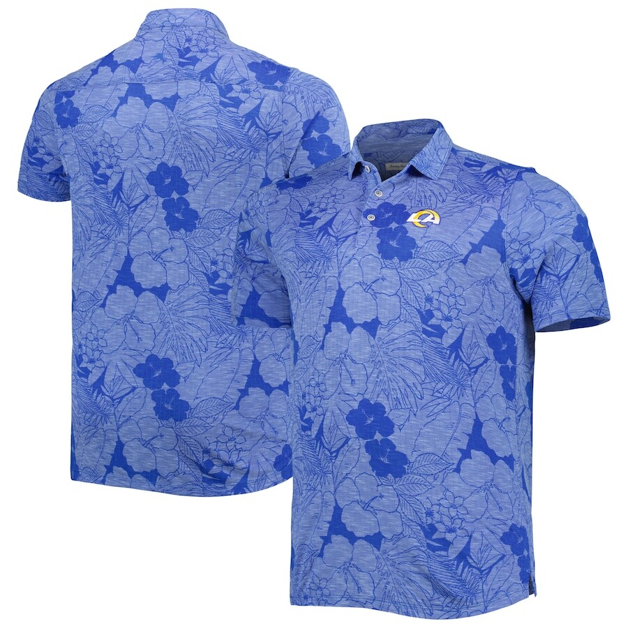 

Поло с коротким рукавом Tommy Bahama Los Angeles Rams, роял