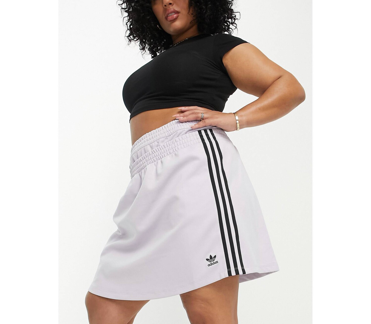 

adidas Original Plus всегда оригинальная мини-юбка серого цвета adidas Originals