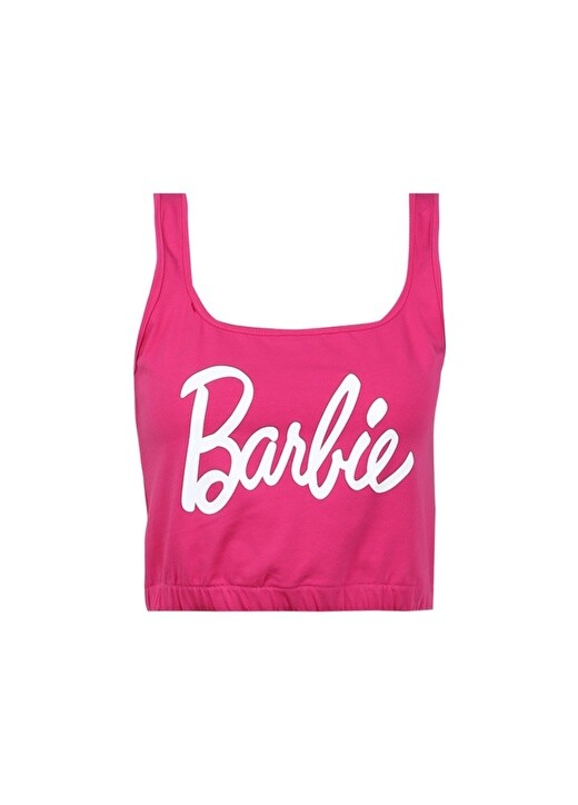 

Розовый женский бюстгальтер без косточек с принтом Barbie