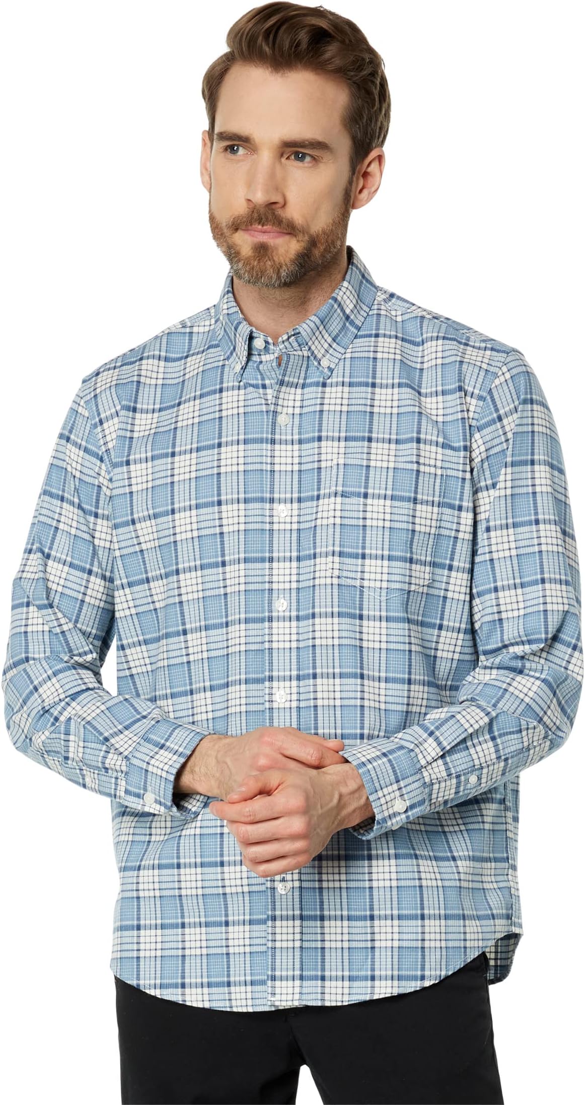 Рубашка Comfort Stretch Oxford Long Sleeve Traditional Fit Plaid L.L.Bean, цвет Bayside Blue тюльпан bayside flame лилиецветный 5шт