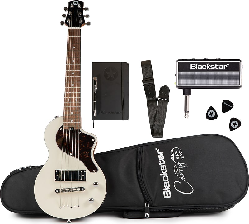 Электрогитара Blackstar Carry-On Travel Guitar Standard Pack, White w/ AMPLUG2 FLY blackstar carry on deluxe white тревел гитара в комплекте с комбо fly 3 bt