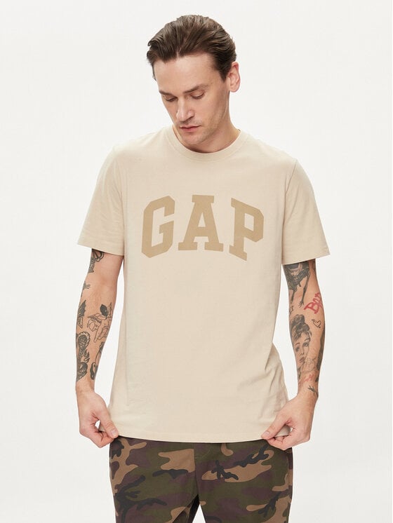 

Футболка стандартного кроя Gap, бежевый