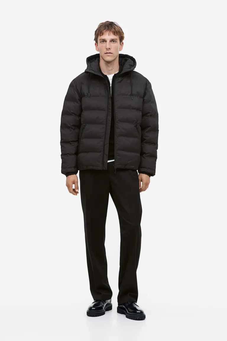 

Стеганая водоотталкивающая куртка H&M, черный