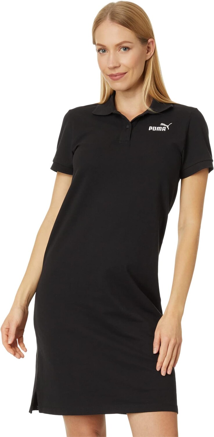 

Приподнятое платье-поло Essentials PUMA, цвет Puma Black