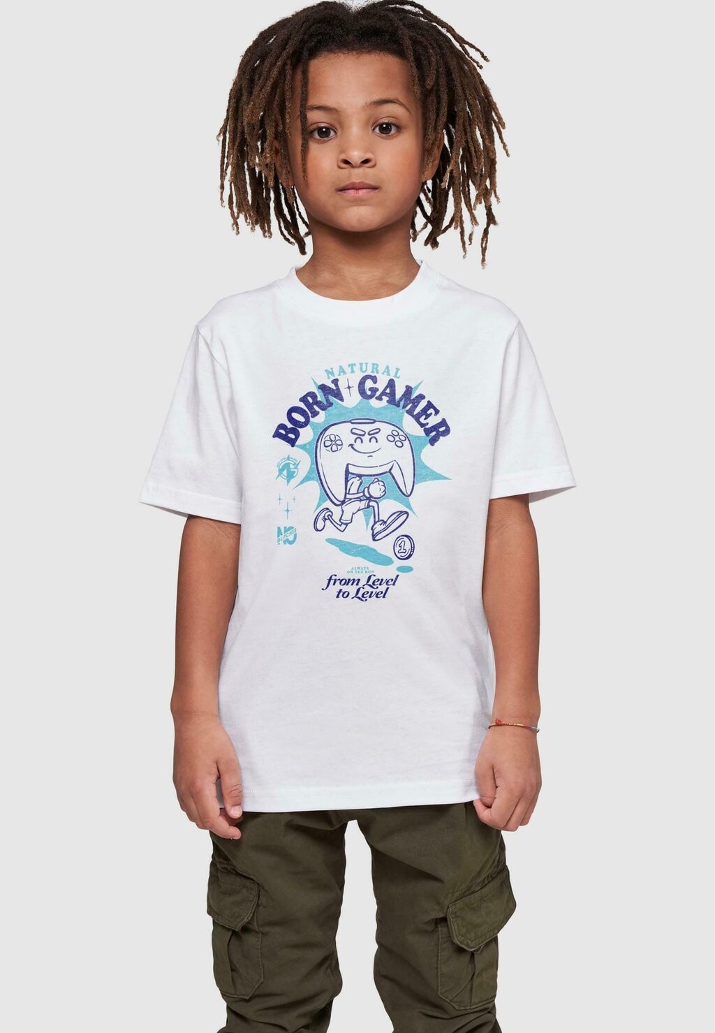 

Футболка с принтом NATURAL BORN GAMER VINTAGE Mister Tee, цвет white