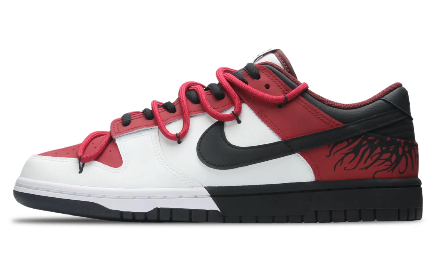 

Кроссовки Nike Dunk Skateboarding Shoes Men Low-top White/Red/Black, красный