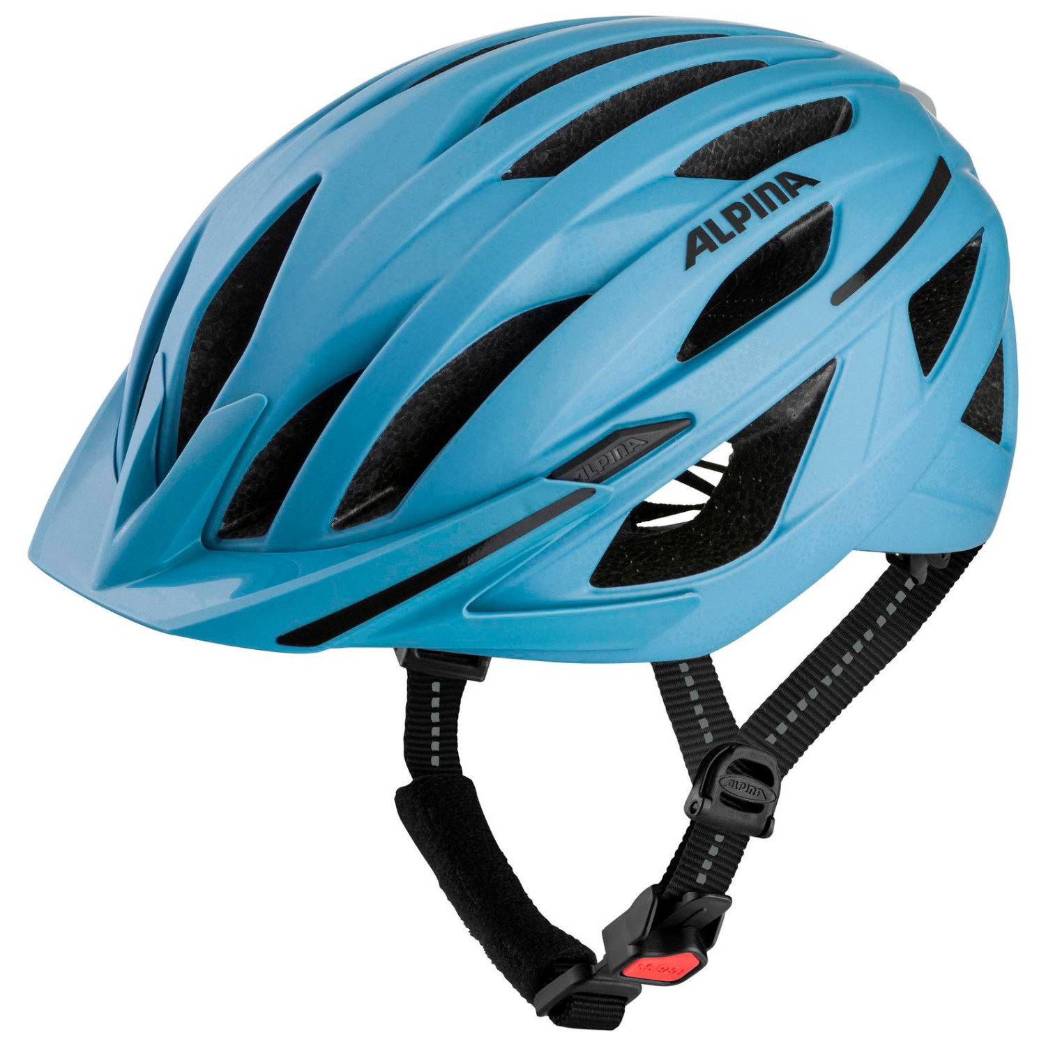 Велосипедный шлем Alpina Haga, цвет Smoke/Blue Matt