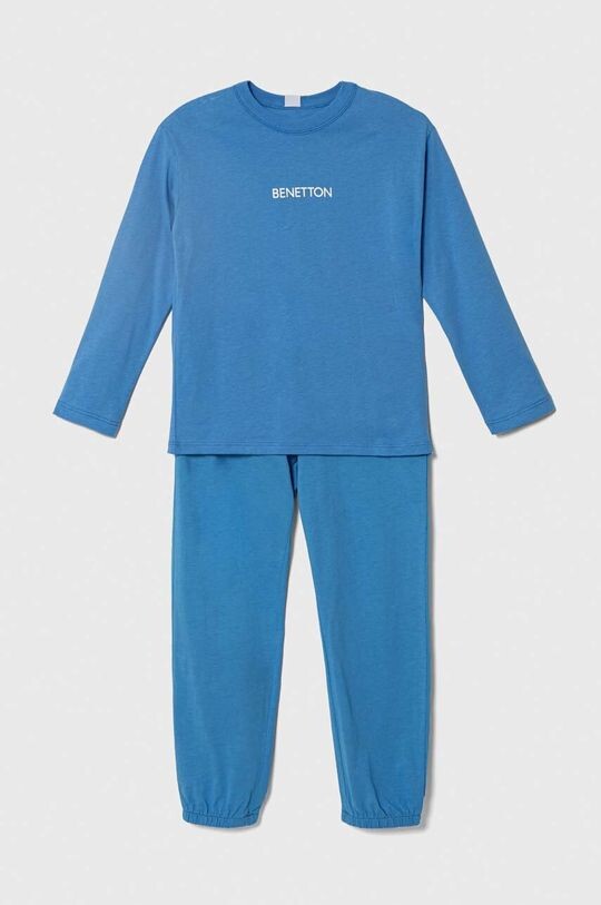 

Детская хлопковая пижама United Colors of Benetton, синий