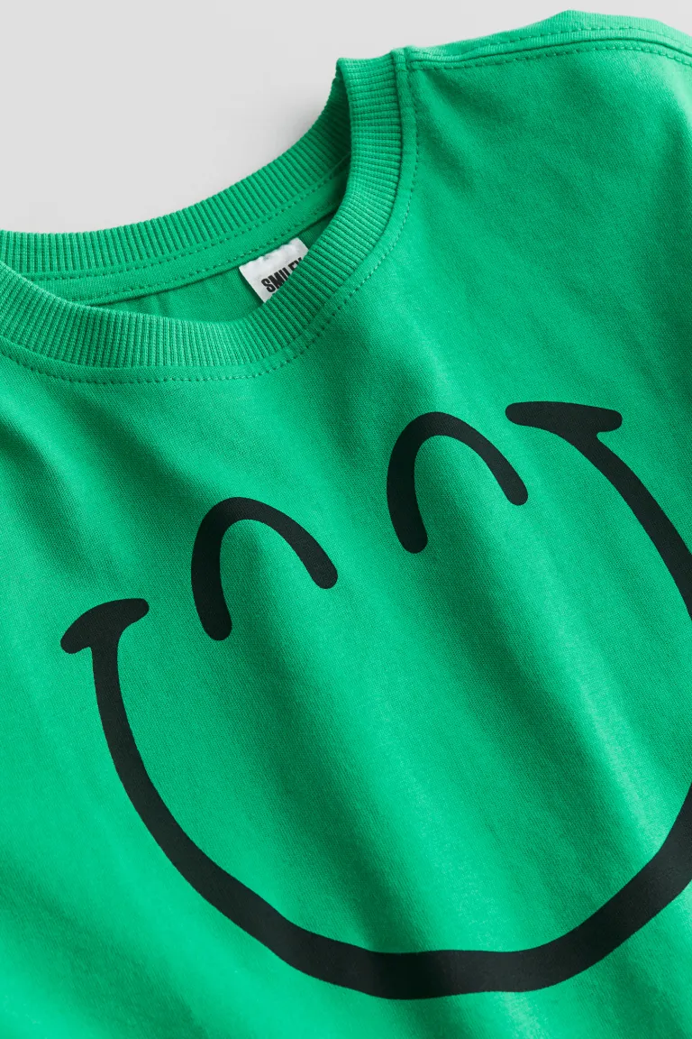 

Футболка с длинным рукавом с принтом H&M, зеленый