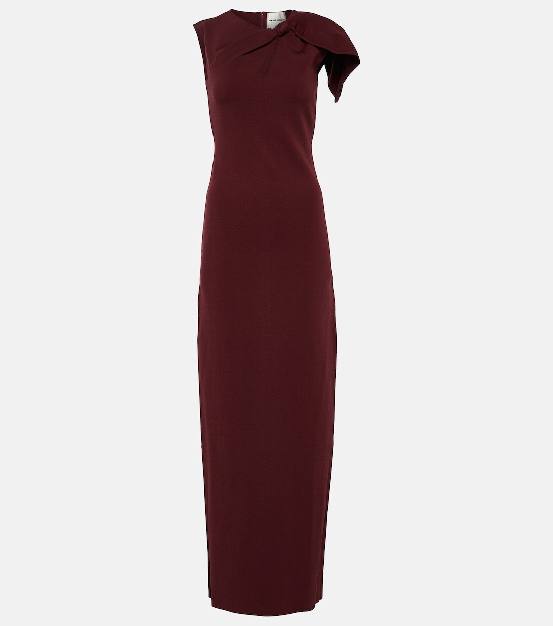 

Платье макси с асимметричным вырезом ROLAND MOURET, красный