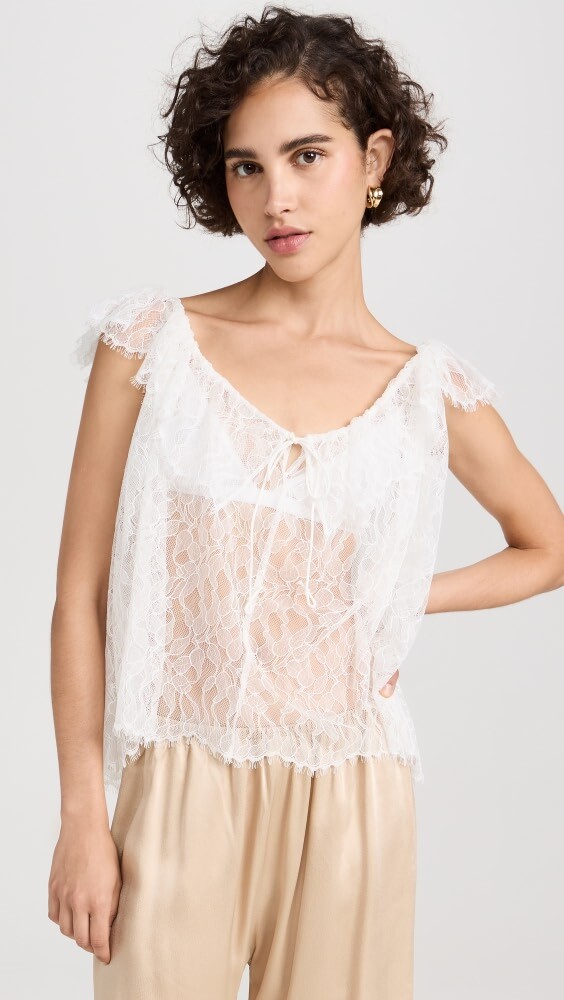 

Топ Interior The Panos Camisole, белый