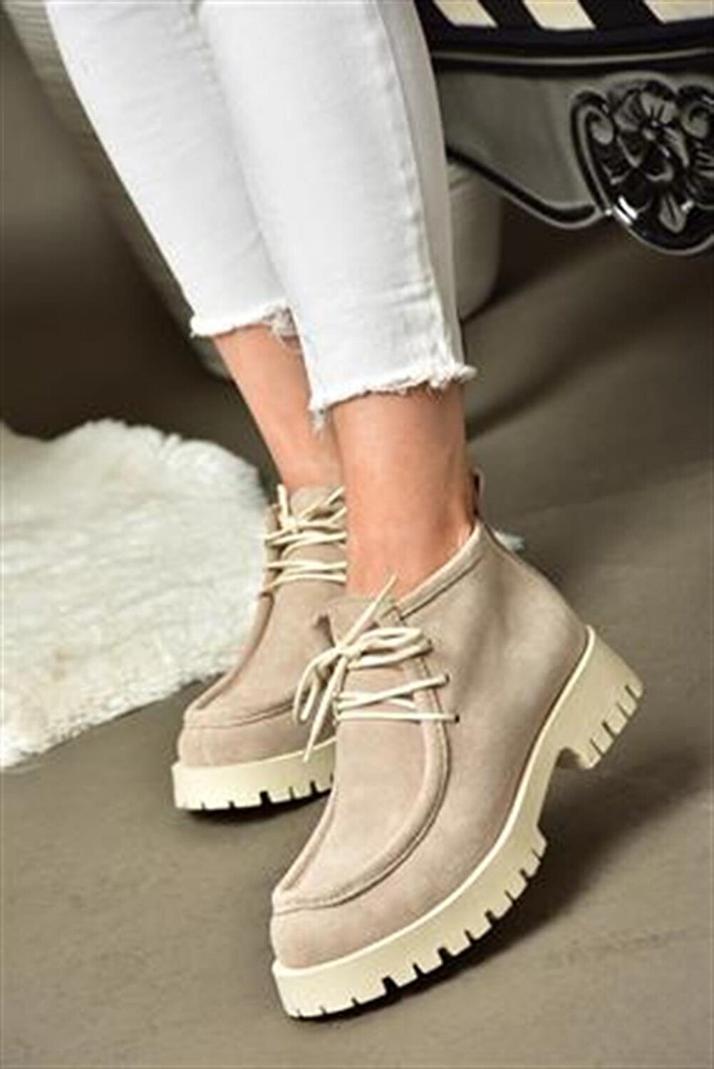 

R5550616 Бежевые женские ботинки Fox Shoes