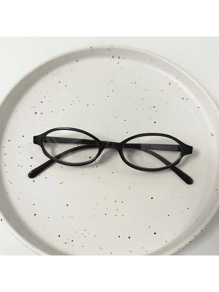 Сверхлегкие черные очки в эллиптической оправе в маленькой оправе