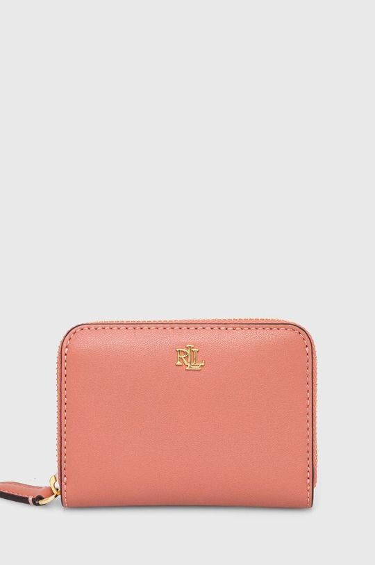 

Кожаный кошелек Lauren Ralph Lauren, розовый