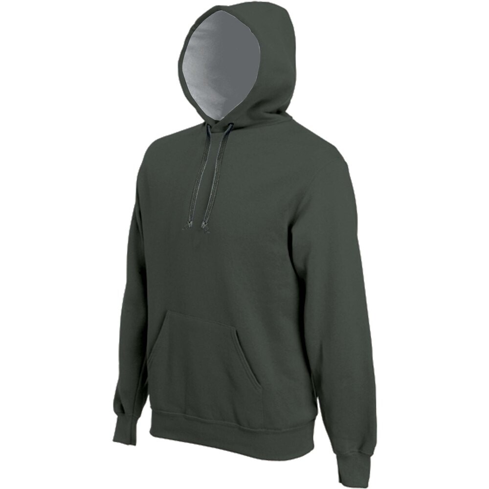 

Толстовка Kariban Hooded Bande Contrasté, зеленый