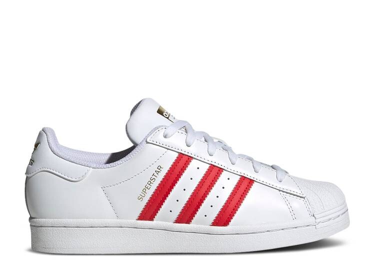 

Кроссовки Adidas WMNS SUPERSTAR 'WHITE BETTER SCARLET', белый